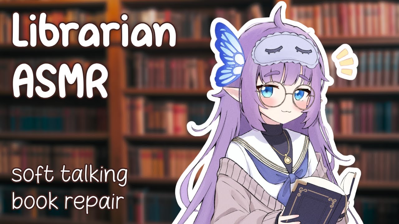 【3Dio ASMR】Shy Librarian Sits Next to You 📚 Roleplay, Book Repair