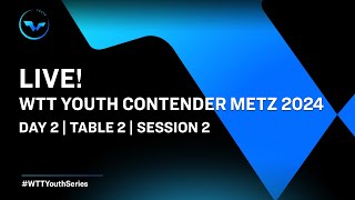 LIVE! | T2 | Day 2 | WTT Youth Contender Metz 2024 | Session 2