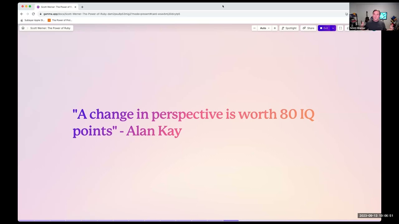 Generative AI and the Future of Programming for Rubyists by Scott Werner from Sublayer