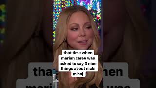 Celebrity Mariah Carey doesn't say 3 nice things about Niki Minaj #MariahCarey #NikiMinaj Wealth
