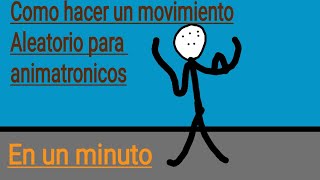 como hacer un movimiento Random en pocket code animatronico