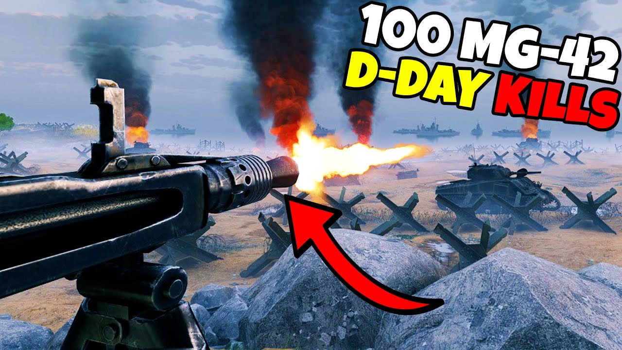Brutal 100 MG-42 KILLS in D-DAY DEFENSE! - Enlisted Game: New Update