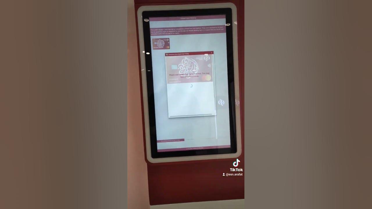 Commercial bank Qatar, ATM card printing self service 🏧 cbq 