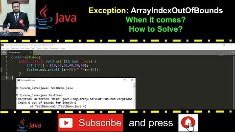 Learn Java by solving error/Exception - ArrayIndexOutOfBounds Exception - Solution - Practical Demo