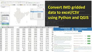 How to download and convert IMD gridded binary weather data to csv/excel using python and QGIS screenshot 2