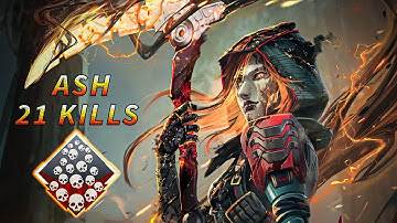 I UNLOCKED ASH 20 KILLS BADGE , 21 KILLS 5253 DAMAGE | APEX LEGENDS