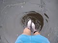 ダイアナのヒールレインブーツ(ベージュ)で早朝のお散歩