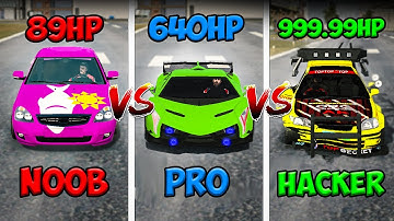 Noob vs Pro vs Hacker in CAR PARKING MULTIPLAYER | GRAPPIGE MOMENTEN