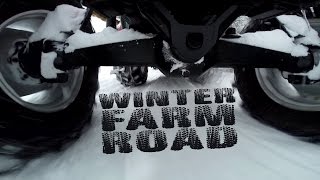 Winter Farm Road [MF 4355 with a rear mounted snow blade]