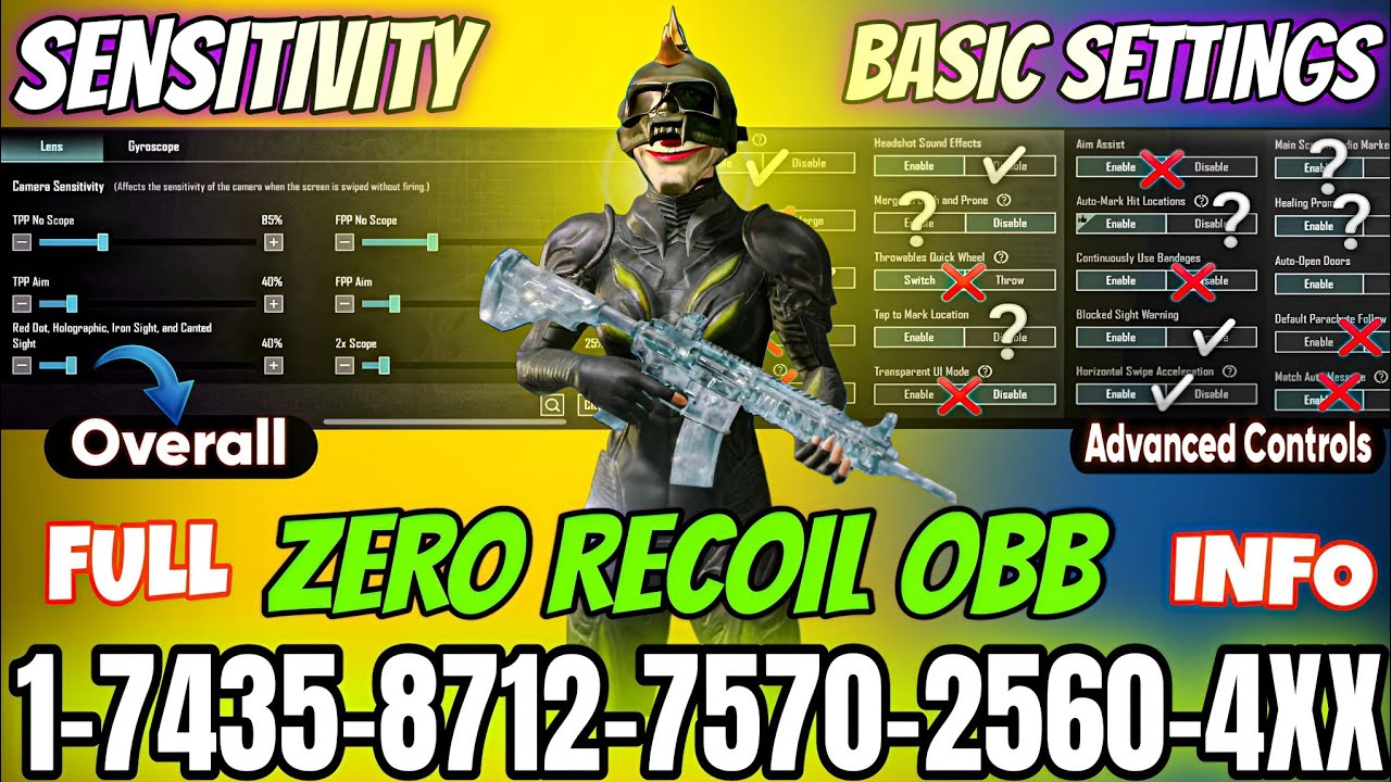 STAR CAPTAIN 3.6 PUBG NO RECOIL/ZERO RECOIL SENSITIVITY CODE | NEW BGMI BEST SENSITIVITY SETTINGS