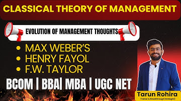 Classical Theory of Management | FW Taylor