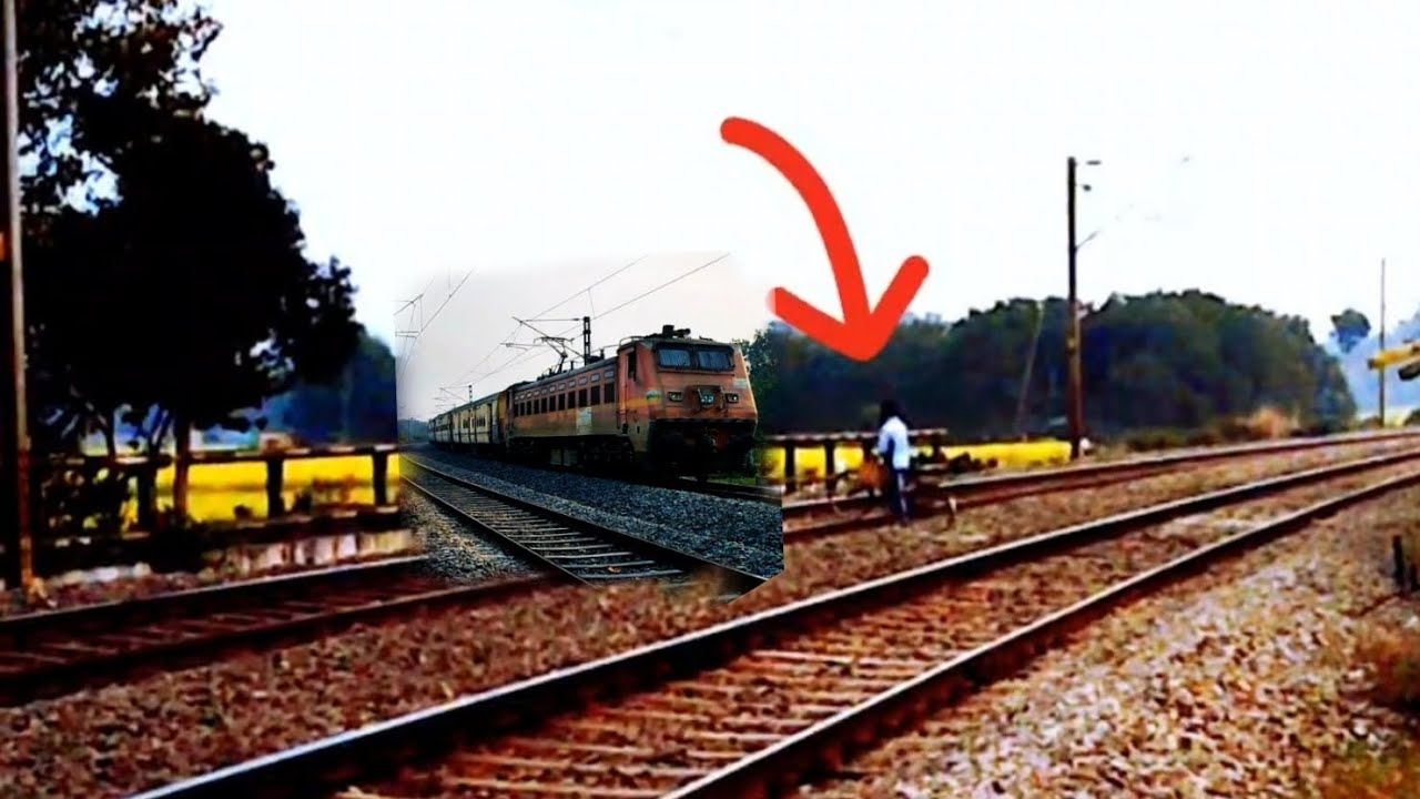 🔥⚡ DANGEROUS SEEN HIGH SPEED CROSSING RAIL TRACK LOCAL VS EXPRESS.. OMG TRAIN VIDEO 📸🚂