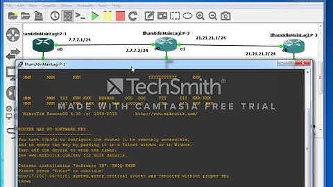 Konfigurasi routing OSPF di GNS3