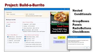OOP Programming (VB) - 06J Build-a-Burrito project Net Worth