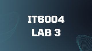 IT6004   Lab 3 - vi editor, backup, archive, compress