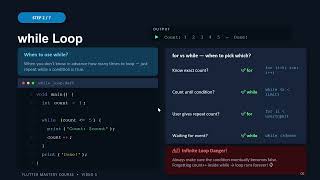 Flutter | Dart | Loop | while loop | Mobile Development | Cross Platform