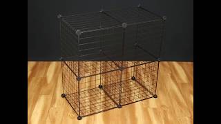 KUMAKA | DIY 4 Cubes Wire Modular Storage Organizer | Assembly Video