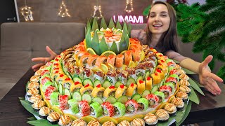 Huge SUSHI CAKE for New Year 2022!