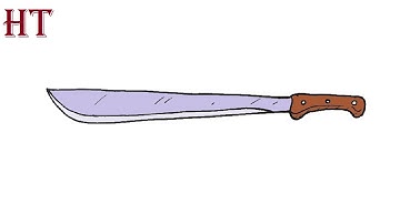 How to draw a Machete Easy Step by Step