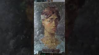 Автопортрет  маслом под руководством учителя, онлайн.Часть 4 #Aurum   #Живопись #Творчество