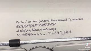 Custom Black Cursive Voss S24 Deluxe Typewriter