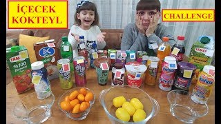 İÇECEK KOKTEYL CHALLENGE YAPIYORUZ, KOKA KOLA, AYRAN, SÜT, KEFİR, ÇAY, MEYVE SUYU