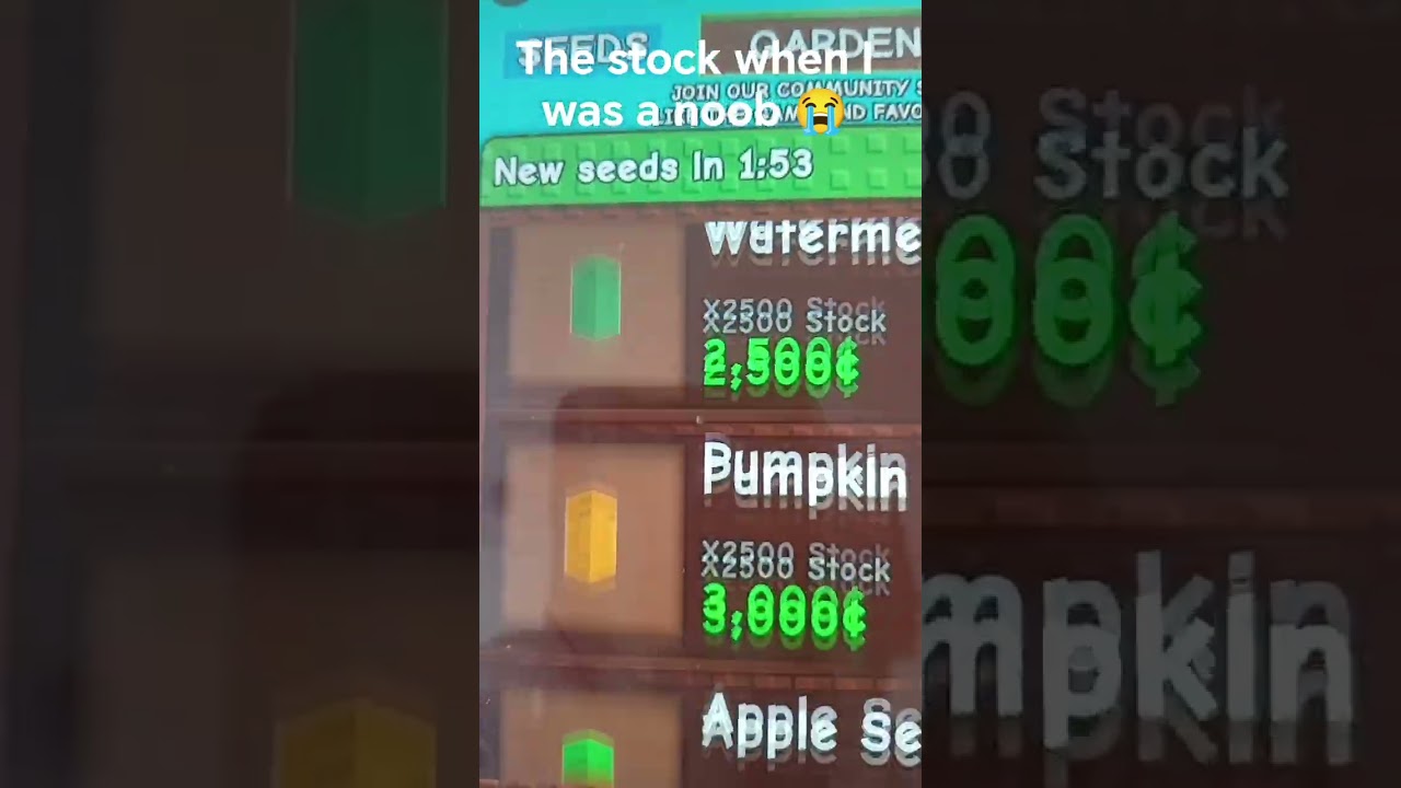 POV:You start playing GAG for the first time and this happens😭😭 