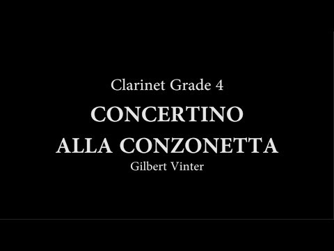 Gilbert Vinter Concertina ALLA CONZONETTA for Clarinet and Piano