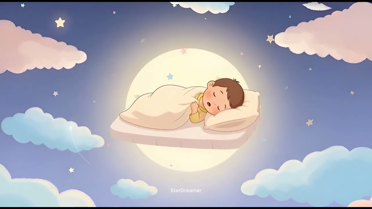 Clouds In A Music Box | Lullaby Baby Sleep Music | Calm Night Sky Sounds 
