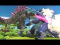 Godzilla x kong the new empire vs sharkjira  king titan  animal revolt battle simulator