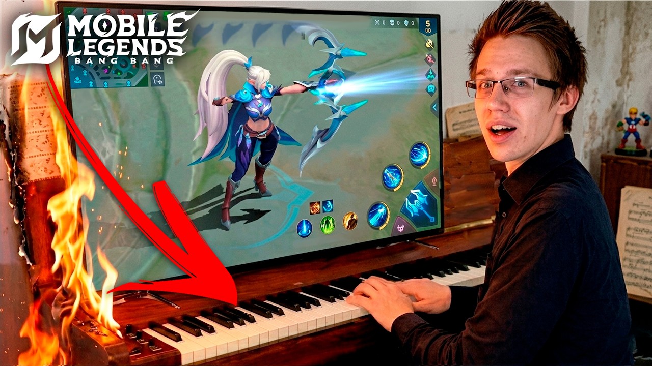 Играю в MOBILE LEGENDS на ПИАНИНО 🎹/ Странные Способы Играть в МЛББ - ССИМ Часть 3