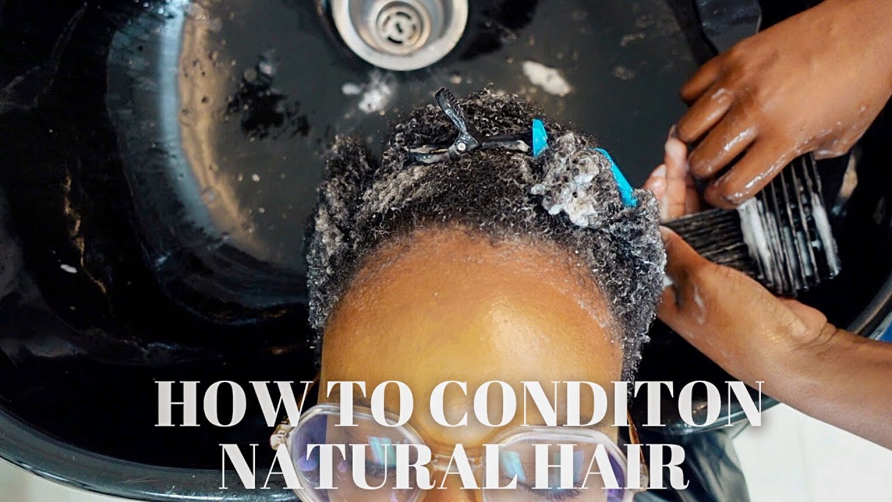 CONDITIONING NATURAL HAIR THE RIGHT WAY | SALON VISIT ON 4C HAIR