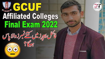 Passing Marks in Final Exam 2022 GCUF  | Final Exam 2022 GCUF and Affiliated Colleges