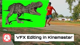 VFX Editing in Kinemaster in Android Phone || Green Screen dinosaur VFX editing in phone || tutorial