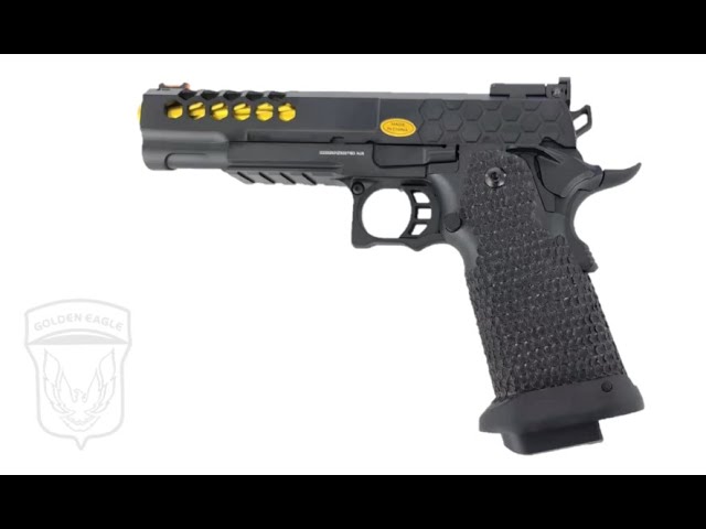 PISTOLA GAS FULL METAL HI-CAPA 5.1 GOLDEN EAGLE CON MALETÍN COLOR