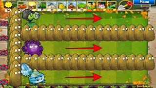 1 Gatling Pea Vs 1 Gloom shroom Vs 1 Winter melon Vs Gargantuar Zomboss - Plants vs Zombies Hack