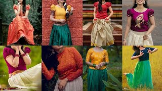 Pattu Pavadai Blouse Designs for Teenage Girls 2022 | Pattu Blouse New Designs, pattu pavadai ideas screenshot 2