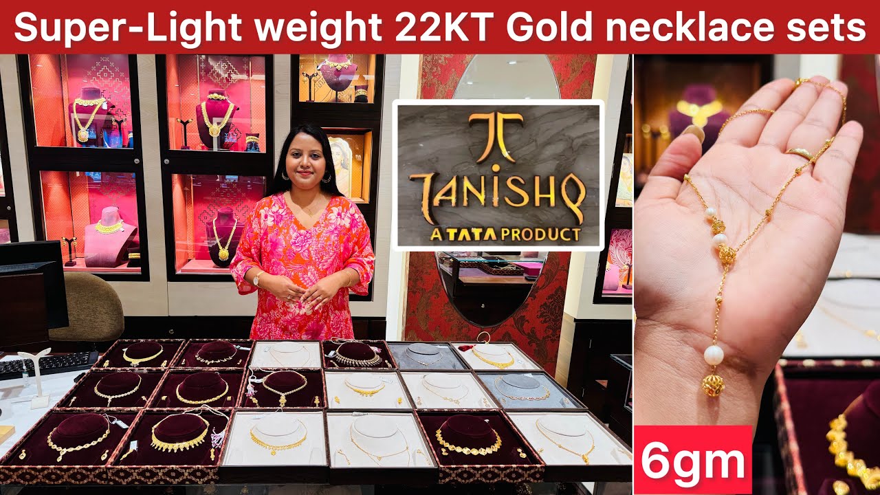 6gm only😲Super-Light weight 22KT Gold necklace sets from Tanishq - Perfect options jab Gold Rate ⬆️🔥
