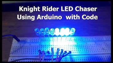 Knight Rider LED chaser using Arduino  with Code