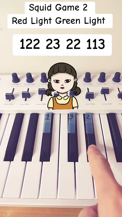 SQUID GAME 2 - Red Light Green Light - Piano #easy #piano #pianotutorial #pianolessons #squidgame2