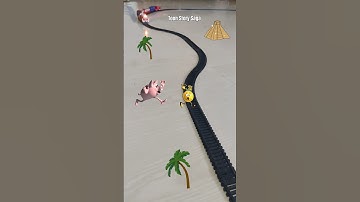 Piggy Bank 🐷 is following the coin near the railway track and the train is approaching fast 🐷 🪙 🚂