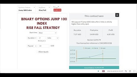 Binary options Jump 100 index deriv rise fall earning strategy Make 95% every 2 seconds