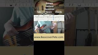 Santana Europa  #basscover #basscoverwithtabs