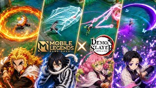 DEMON SLAYER X MLBB COLLAB CONFIRMED| DEMON SLAYER MLBB SKINS GAMEPLAY, UPCOMING ANIME SKINS IN MLBB