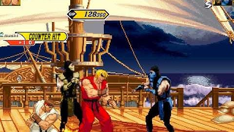 Super Fights   Subzero and Scorpion vs Ryu and Ken