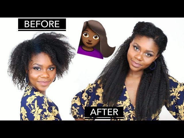 Cheveux afro \u0026 crépus - Mettre des extensions à clip | How to install clip-ins  on natural nappy hair - YouTube