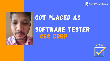 Besant Technologies Online Course | Akshay Got Placed in CSS Corp |Software Testing Course Placement