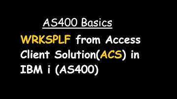WRKSPLF from Access Client Solution(ACS) in IBM i (AS400)