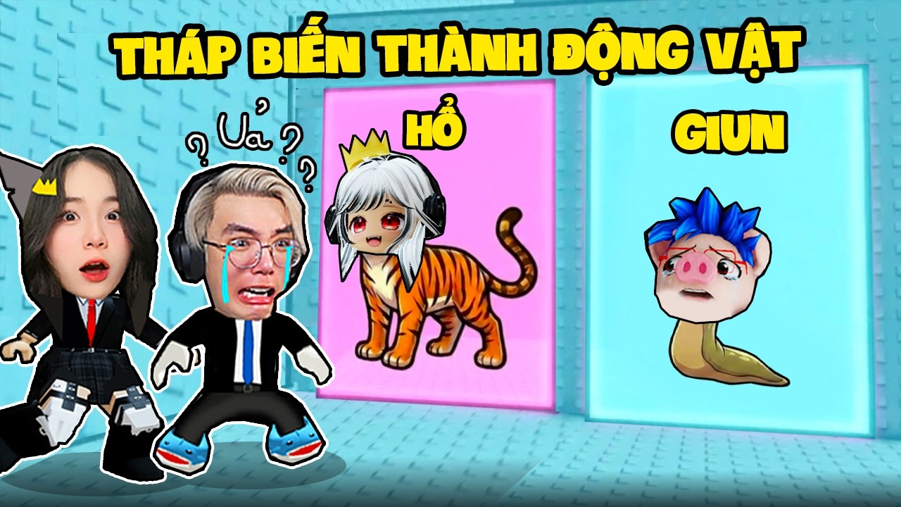 SAMYM VÀ PHONG CẬN PARKOUR THÁP BIẾN HÌNH ĐỘNG VẬT SIÊU HÀI TRONG ROBLOX