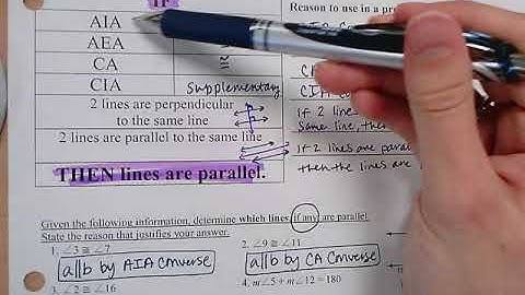 Lesson 3.5A Proving Lines Parallel - Part 1